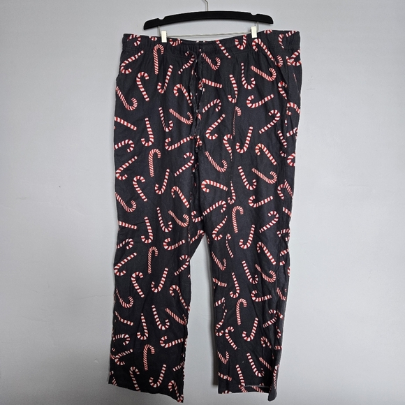 Old Navy Gray Pajama Pants with Candy Cane Print - Picture 1 of 6